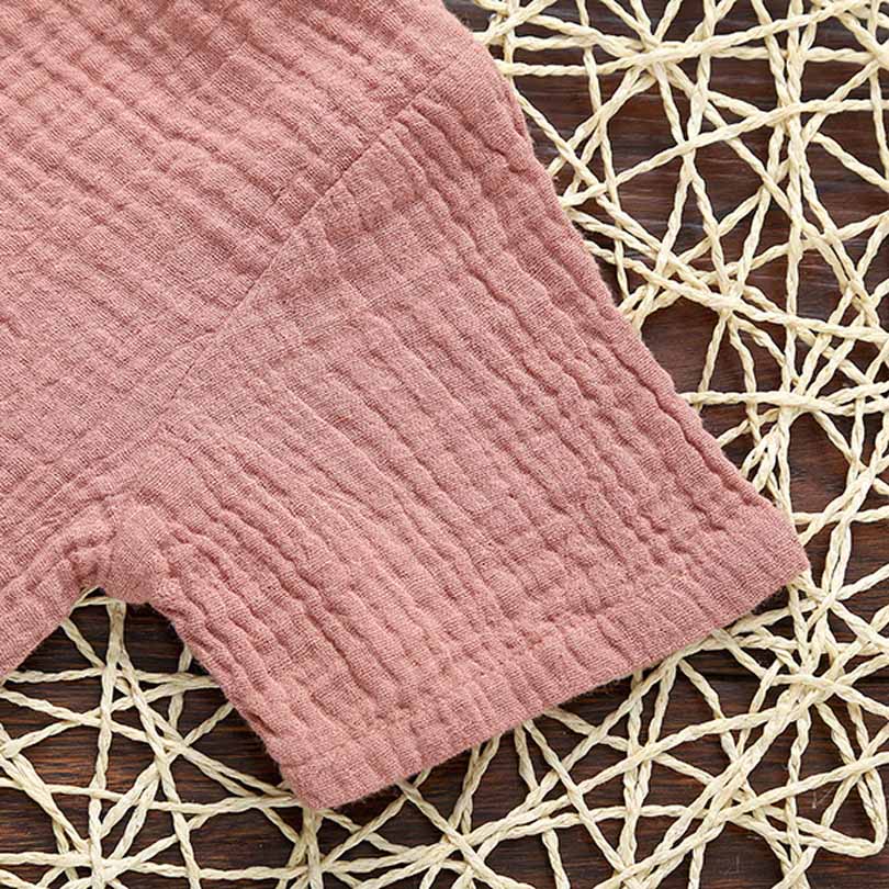 3-7 Jaar Linnen Katoen Baby Boy T-shirt Meisje Zomer T Shirts Comfortabele Tops Tees Kinderkleding Kinderen button Shirt