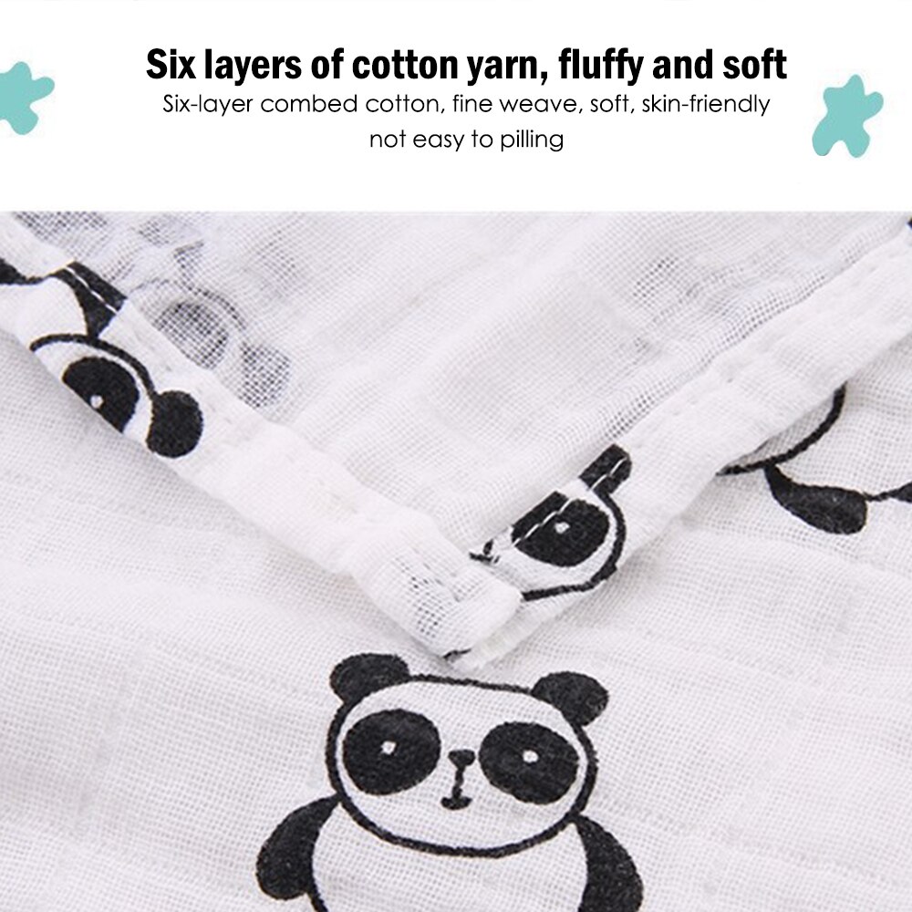 -né bébé Swaddles 100% coton mousseline bain gaze couverture douce imprimé dessin animé écharpe pour bébé sac de nuit poussette couverture tapis de jeu