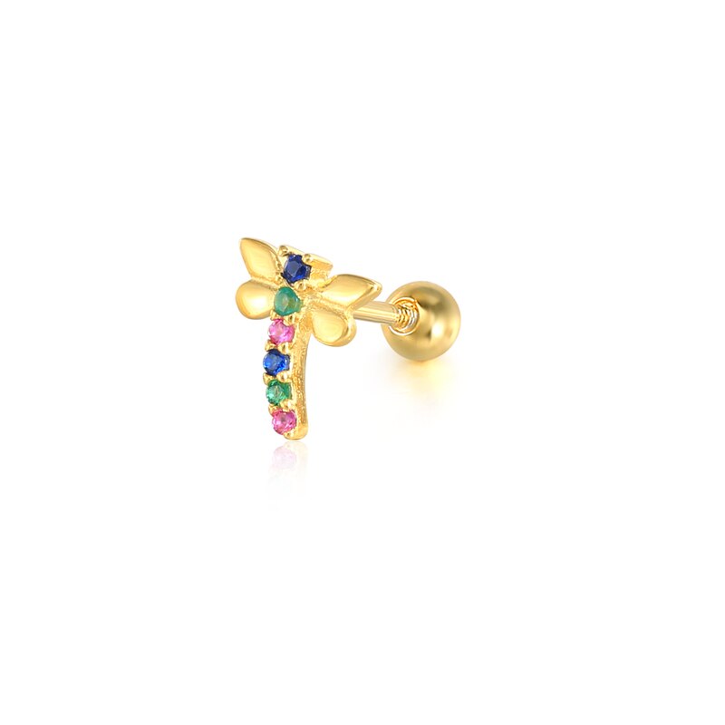 Roxi 925 Sterling Zilver Dames Oorbellen Kleurrijke Zirkoon Huggie Ear Piercing Hanger Hoop Oorbellen Sieraden Pendientes Plata 925
