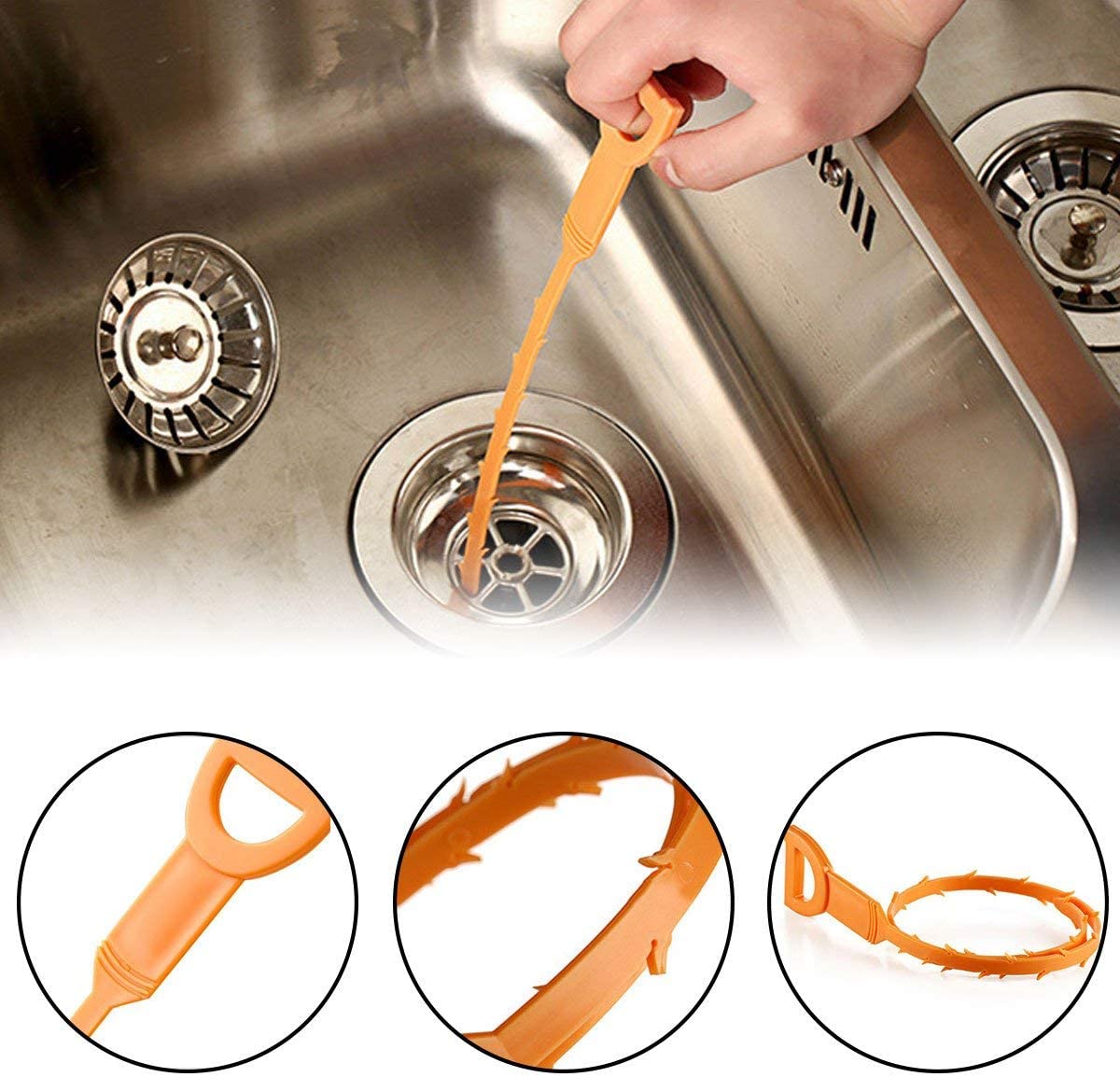 Pipe Dredger Clog Remover Tool Set Drain Clog Remover Hair Pipe Bathtub Shower Toilet Sink And Drain Cleaner Accessories