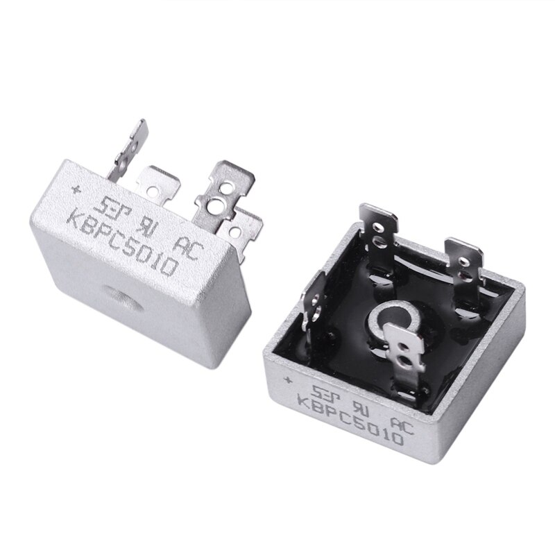 10 Pcs 50A 1000V Metal Case Single Fasen Diode Brug Gelijkrichter KBPC5010 Met 8 Poorten Poe Injector Poe Splitter