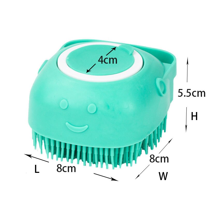 Cepillos de silicona para perros y gatos, cepillo de lavado para baño, masaje suave, limpieza del pelo, ducha