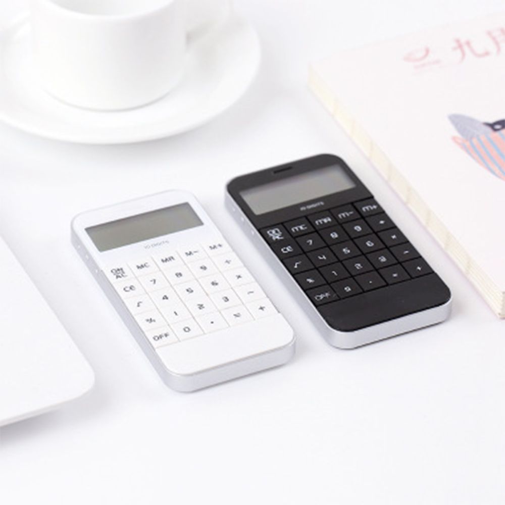 Black White Mini Electronic Digit Calculator Pocket Calculator Promotional School Office Worker Supplies Student Stationery