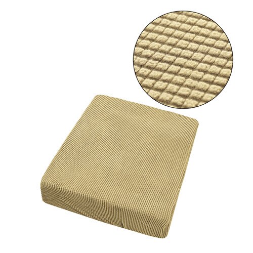 Niet waterdichte elastische bankhoes voor de woonkamer, waterdichte geruite bankhoes, strakke hoes voor thuis, effen kleur, hoes voor de bank: B-beige