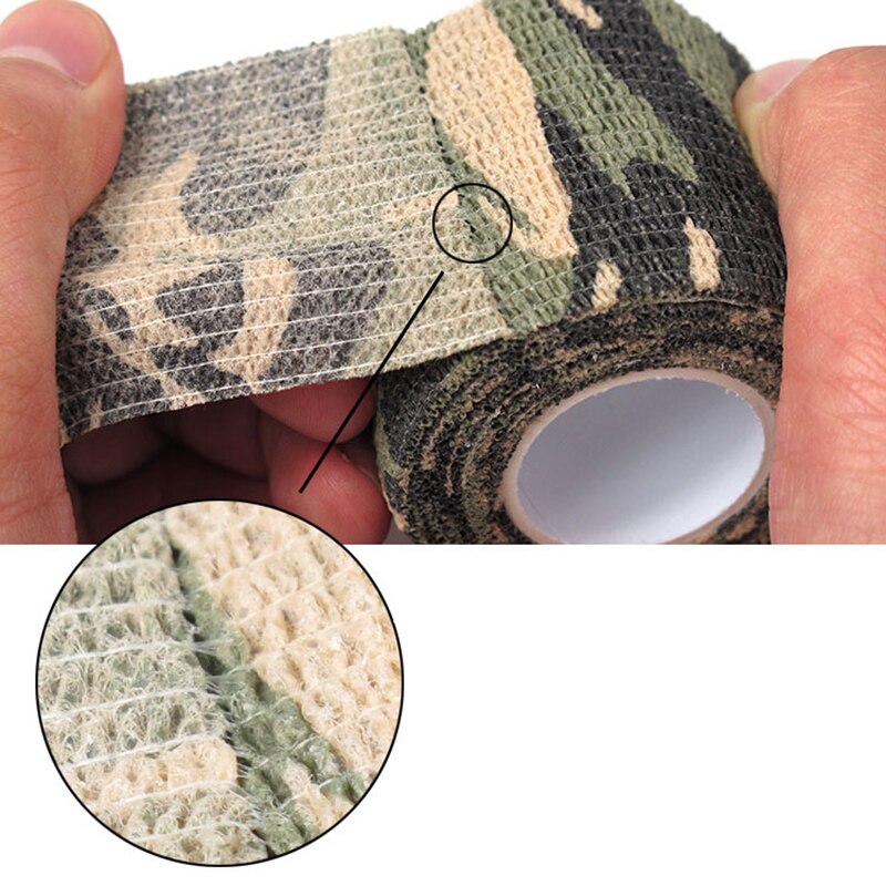 Bande de Camouflage adhésif Camouflage furtif chasse furtif ruban Non-tissé rétractable retenant le ruban Non tissé rétractable en plastique