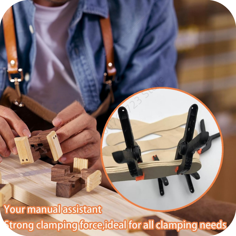 1-20 st 2 tums justerbara träbearbetningsklämmor i plast i nylon, träbearbetningsverktyg, fjäderklämma, snickarklämmor, outillage menuiserie