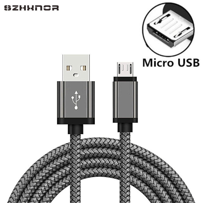 Cargador Micro USB de 0,2 M, 1M y 2M de largo, cable de carga rápida para Samsung Galaxy J3/J5/J7 , samsung A3/A5/A7 , cargador de teléfono móvil