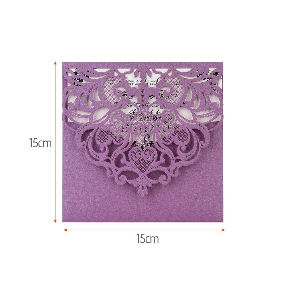 10pcs Pearl Paper Floral Wedding Invitations Cards Birthday Card with Blank Inner Sheet for Wedding Birthday Party Anniversary