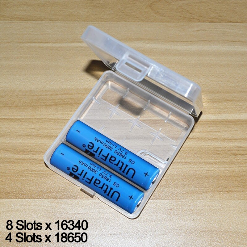 ALL IN Battery Case for 18650 26650 16340 Battery Holder Storage Box for 2 4 8 AA AAA Rechargeable Battery Container Organizer: For 4x18650