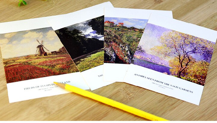 Monet – carte de vœux créative, 30 pièces, nouvelle série d&#39;artiste, DIY, cartes postales, d&#39;anniversaire, carte de Message