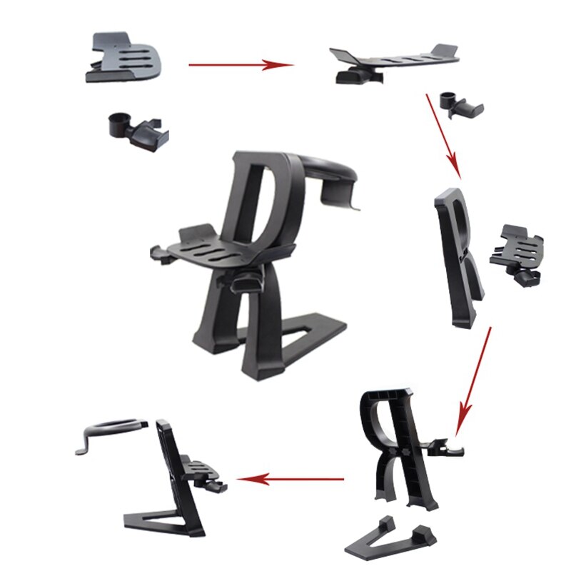 Vr Stand Headset Display Holder and Station for Oculus Rift S for Oculus Quest VR Headset Press Controllers