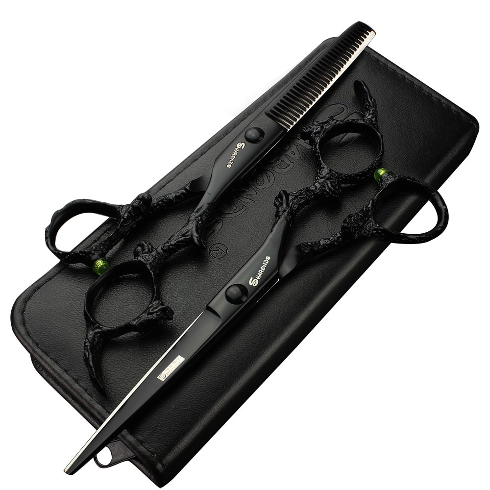 6 inch barber haircut scissors Japan 440c barbershop salon cutting shears thining scissors makas
