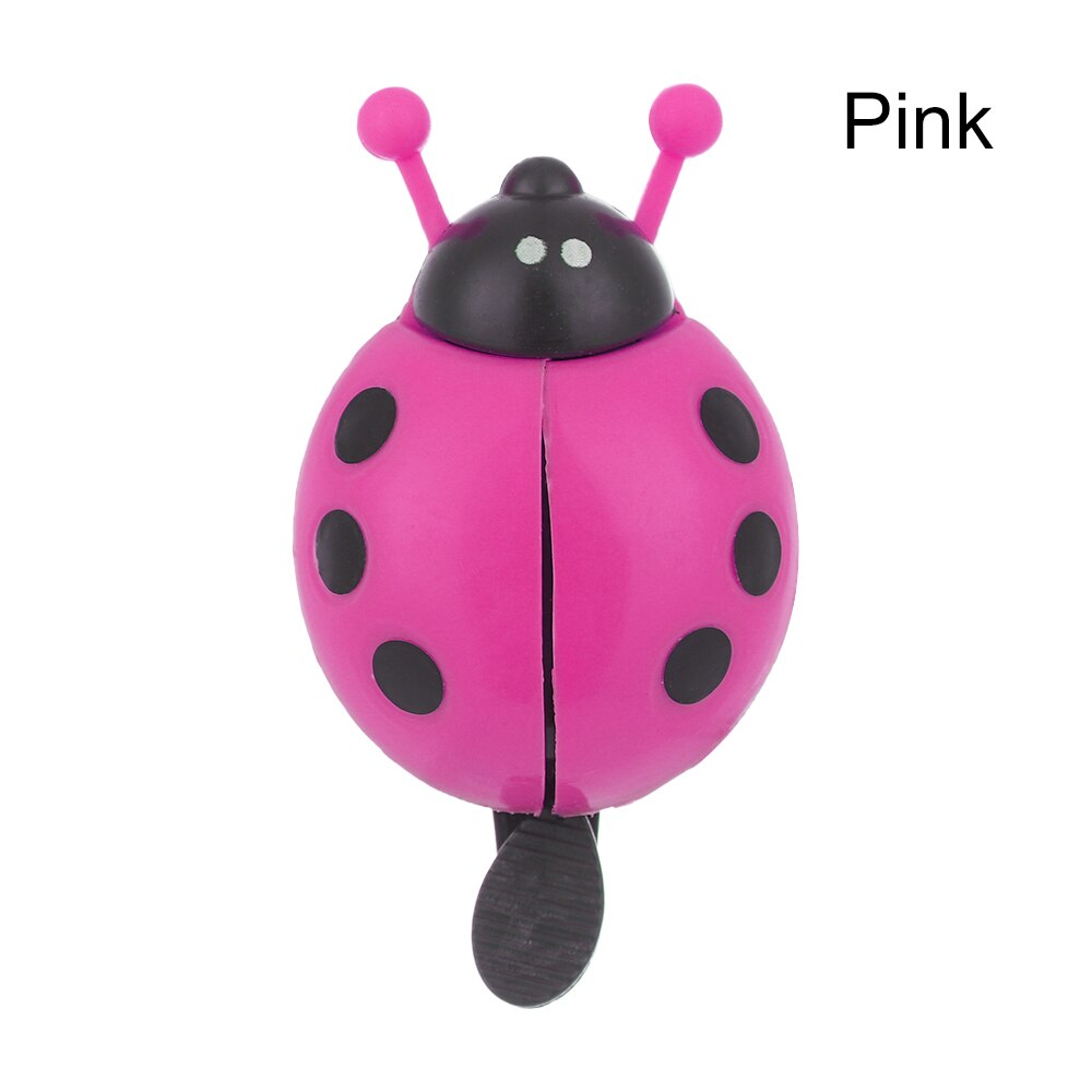 Kids Boys Girls Lovely Ladybug Plastic Bicycle Bell Beetle Bike Handlebar Alarm Ring Safety Warning Horn Cycling Accessories: pink