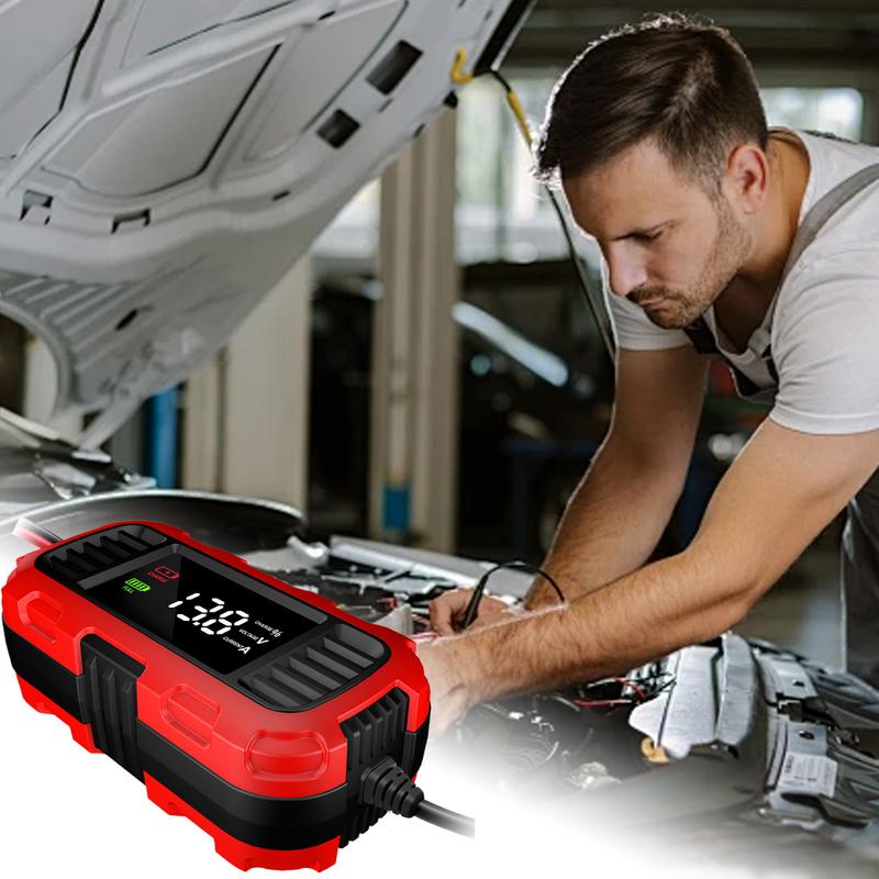 Motoracculader 12V Automotive motorfietslader Druppellader voor motorfiets Slimme auto-acculader met