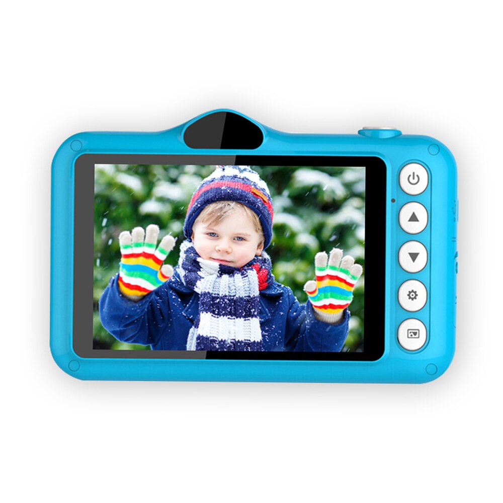 Selfie kamera legetøj til børn tegneserie 3.5 tommer 1080p mini digitale kameraer optager video børn pige dreng fødselsdag