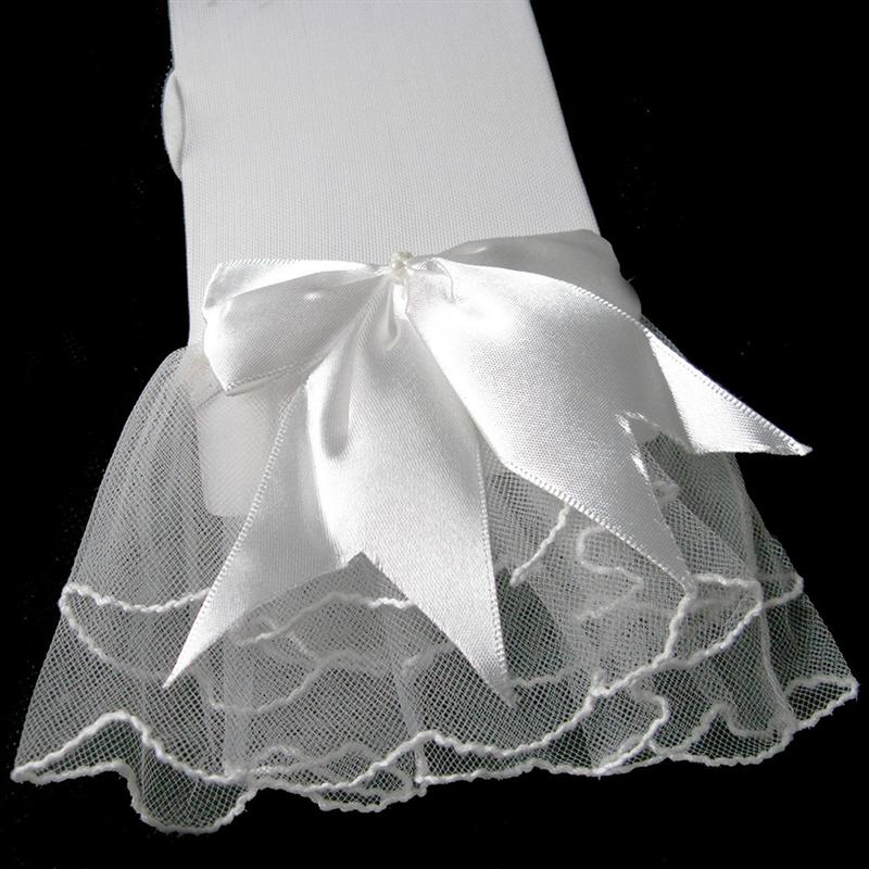 1 paar Weiße Kurze Hochzeit Handschuhe Frauen Braut Handschuhe Elegante Weiße Spitze Handschuhe für Braut Hochzeit Zubehör