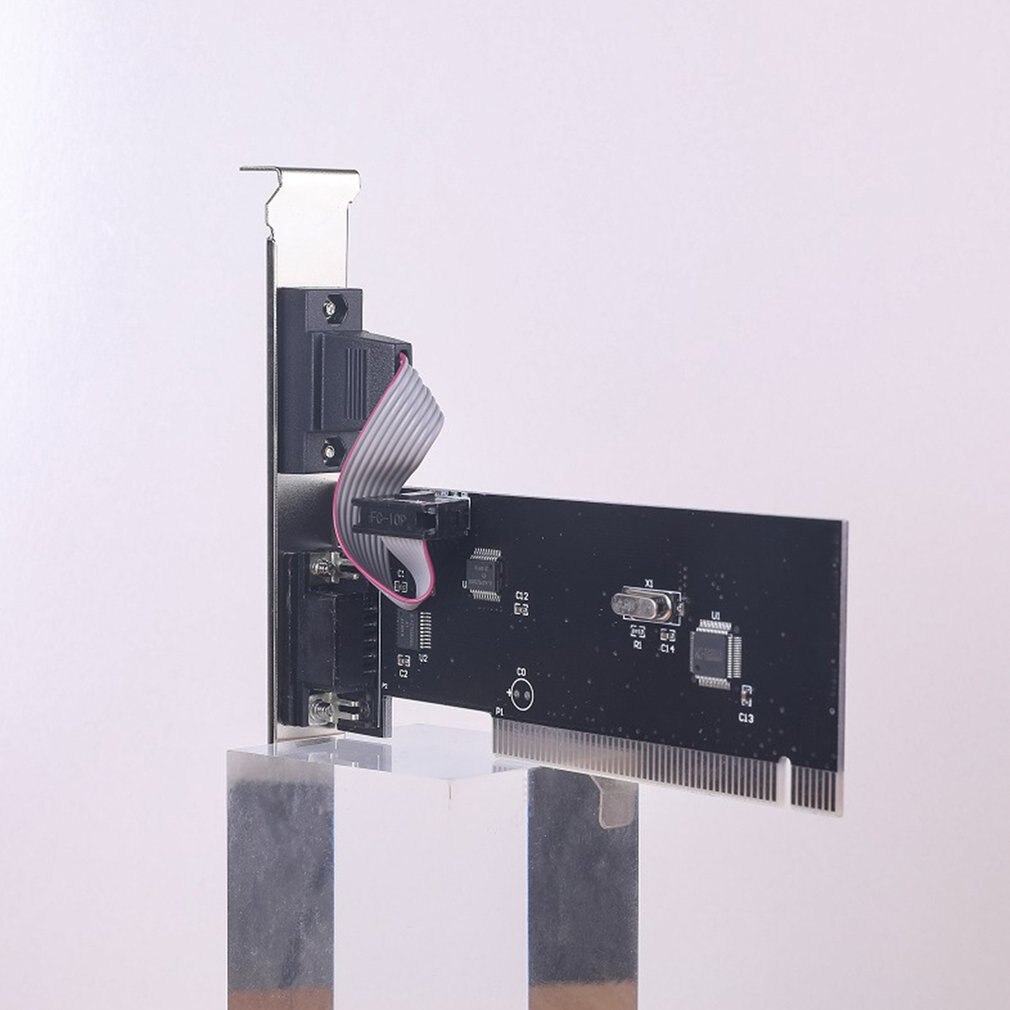 2 Port PCI Serial RS232 DB9 Adapter Card Controller Support Desktop Computer Card PCI To Com Expansion Card