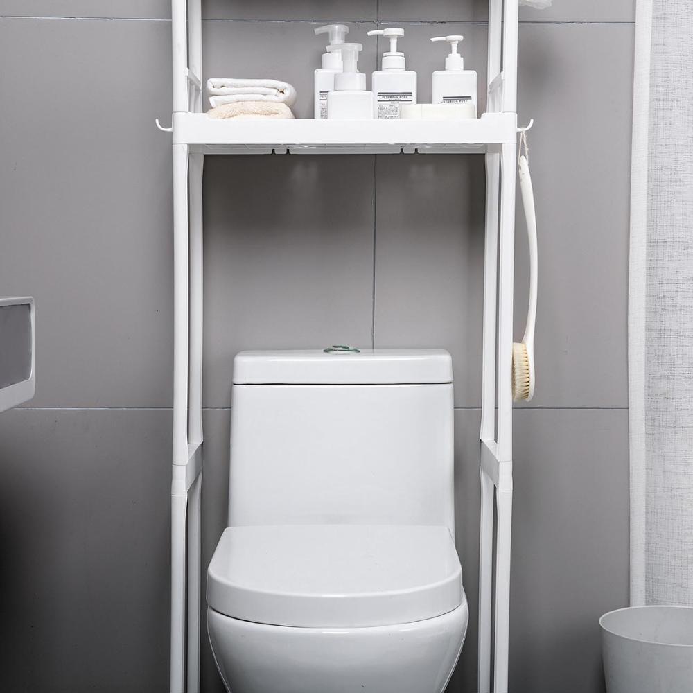 Multi Layers Plastic Toilet Storage Rack Holder Bathroom Corner Shelves Shampoo Holder Shower Shelf Rack Organizer