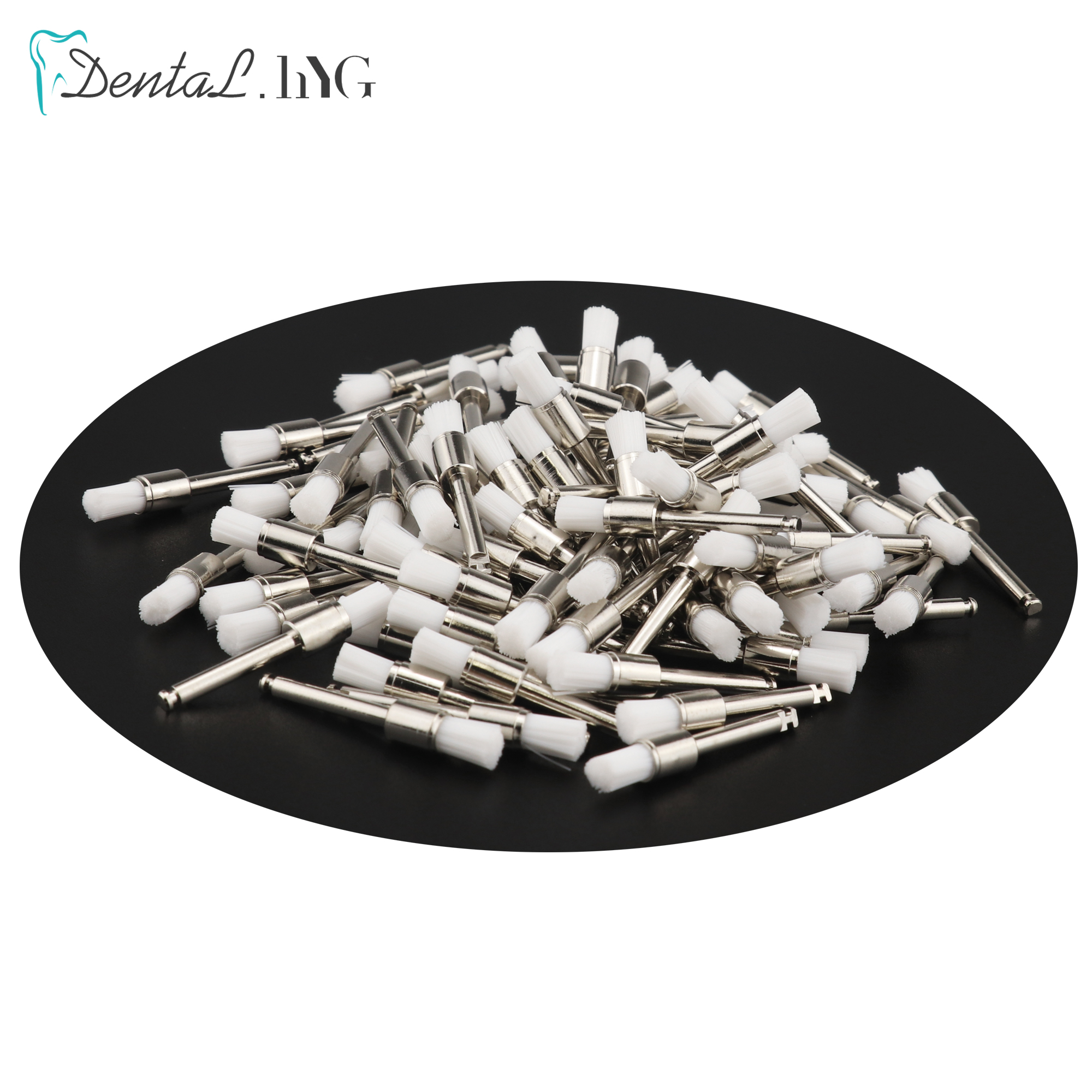 100pcs/Bag Disposable Dental Polisher Nylon Bristle Brush Polishing Brushes Teeth Whitening Prophy Brushes Dentist Materials: Red