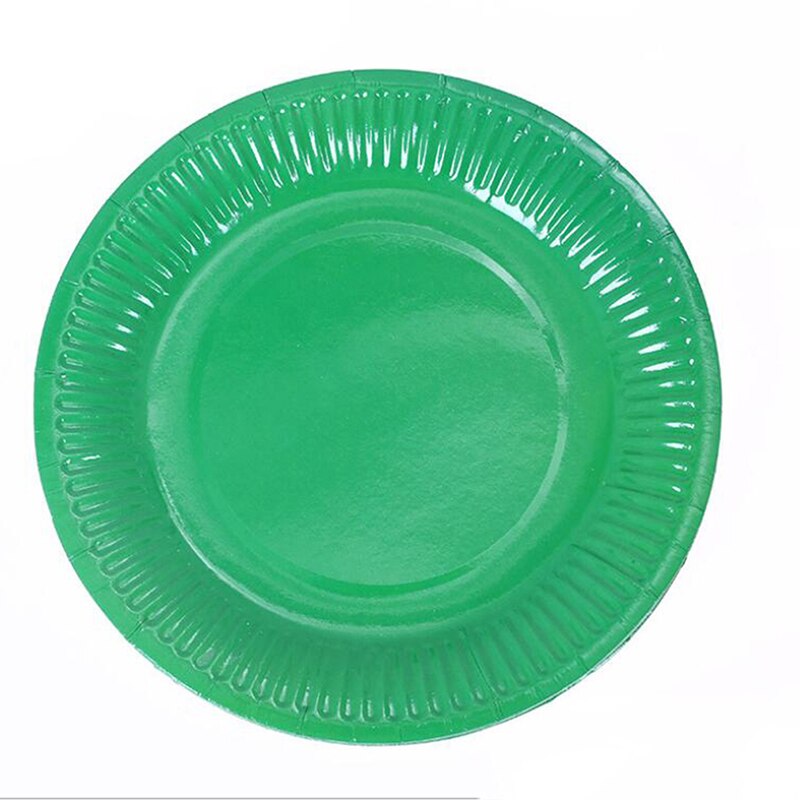 Party Paper Plate Dish Round Plates Party Supplies Disposable Plates Color Cardboard Art Painting Plate 10pcs/pack