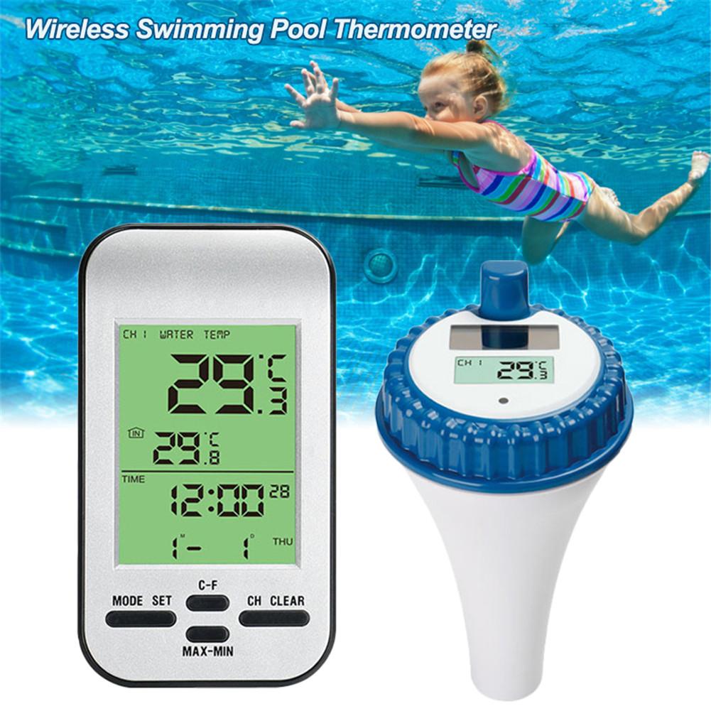 Wireless Swimming Pool Temperature Measurement Small Floating Aquarium Waterproof LCD Display Digital Thermometer Bath Water Spa: Default Title