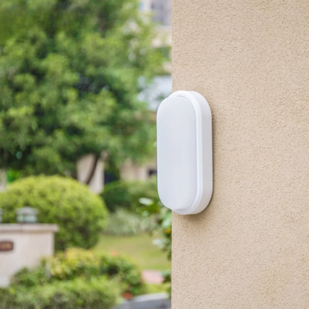 Oval vægbelysning 12w moderne led udendørs overflademonteret vandtæt badeværelse veranda væglampe gang