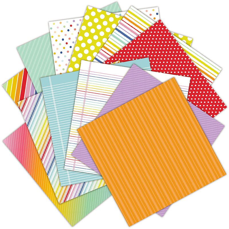 24 sheets 6"X6"the Really Rainbow Pattern Scrapbooking paper pack handmade craft paper craft Background pad