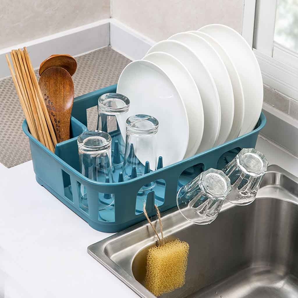 Dish Rack Kitchen Storage Holder Drainer Bowl Tableware Plate Portable Drying Dish Rack Home Shelf Dinnerware Organizer