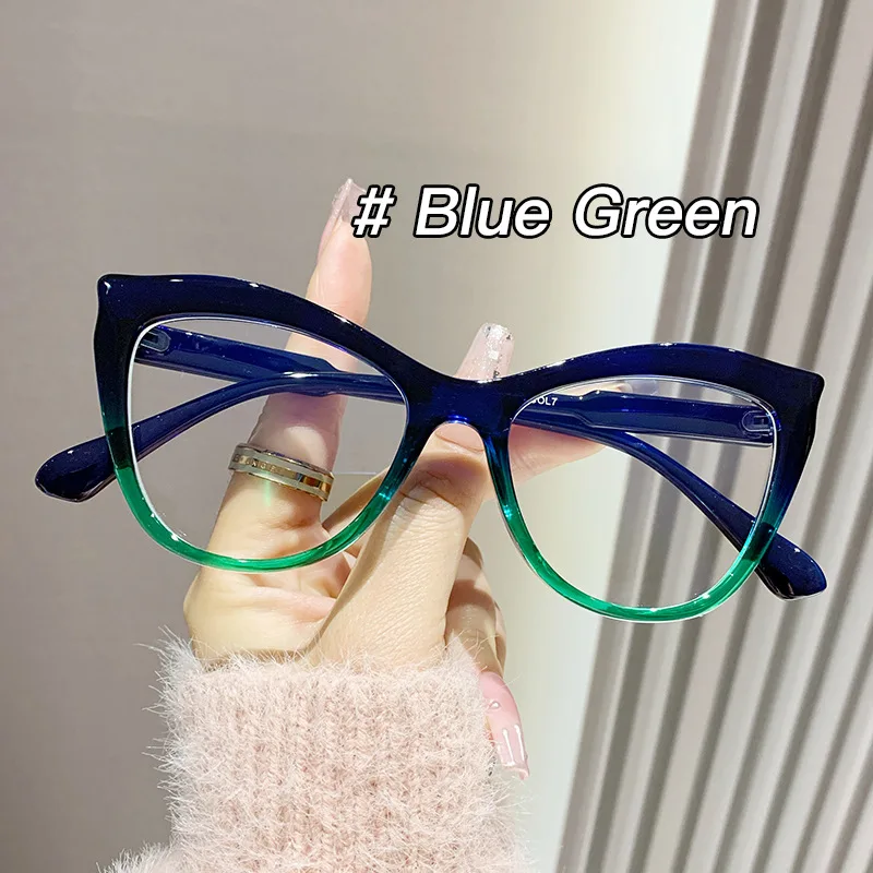 Cat Eye Glasses Frame Women Gradient Color – Grandado