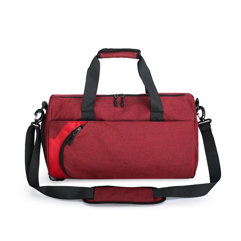 Multifunctionele Grote Capaciteit Mannen Reistas Waterdichte Outdoor Fitness Sport Weekend Tassen Schouder Handtas Met Schoen Zakje: Red