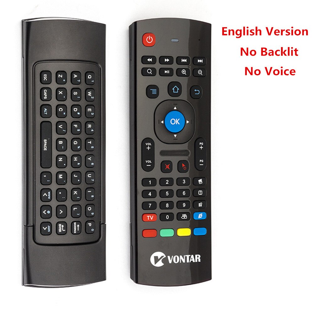 MX3 Mini Wireless Keyboard Air Mouse mx3 pro Backlit Smart voice Remote Control 2.4GHz IR Learning For Android TV Box H96 MAX X3: English ver