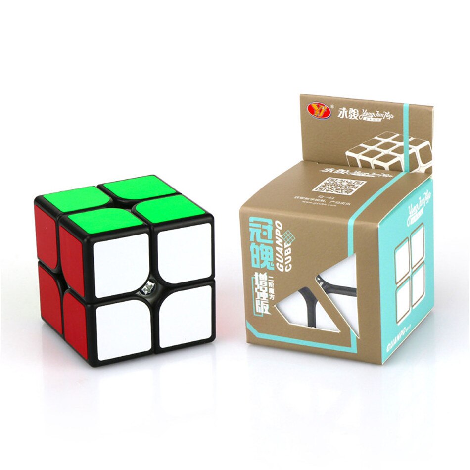 MoYu QiYi YuXin YJ 2x2 Zauberwürfel Berufs Spiel Geschwindigkeit Rotierenden Mini Tasche Cubo Magico Kinder Erwachsene Pädagogisches spaß Spielzeug: GuanPo 2x2 B