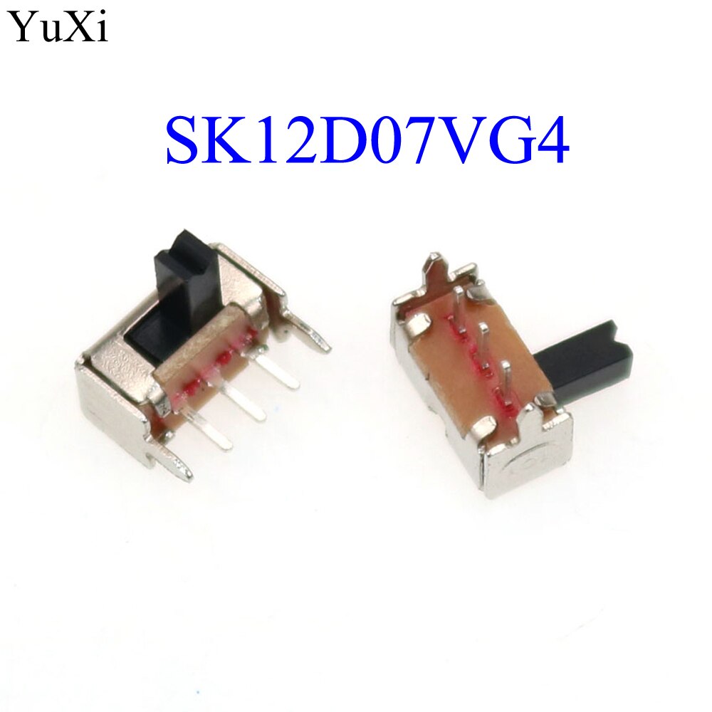 YuXi SS 12D00 SS12F15 Slide switch slide gear fluctuation band 2/3 file single double horizontal mini horizontal power supply: SK12D07VG4