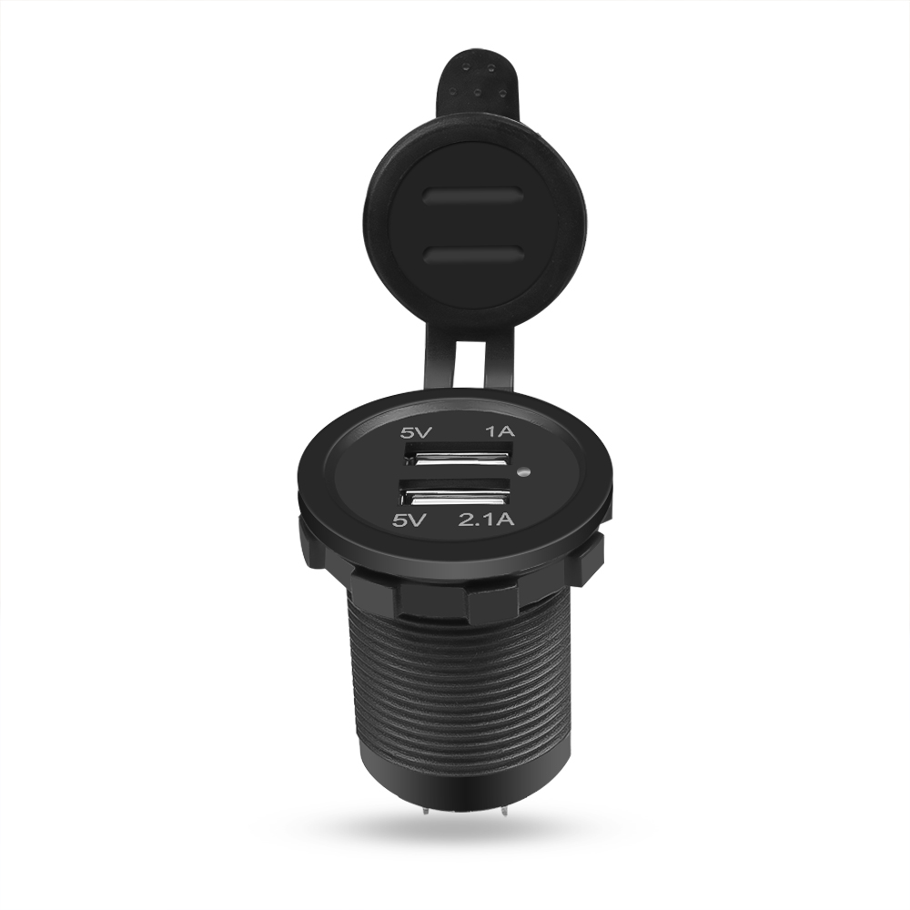 12v kaksois-usb-portti autolaturin pistoke tupakansytyttimen pistorasia autoveneen vedenpitävälle matkapuhelimen lataussovittimelle