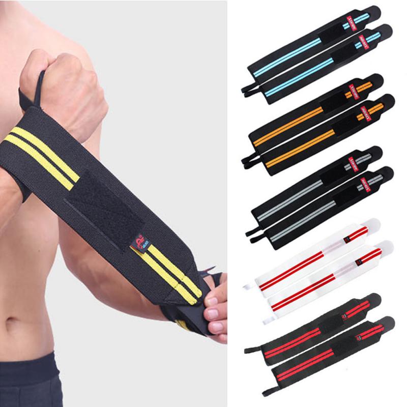 1 Paar Polsband Elastische Pols Wraps Bandages Gewichtheffen Ademend Grip Barbell Ondersteuning Bandjes Hand Protector Sport Veiligheid