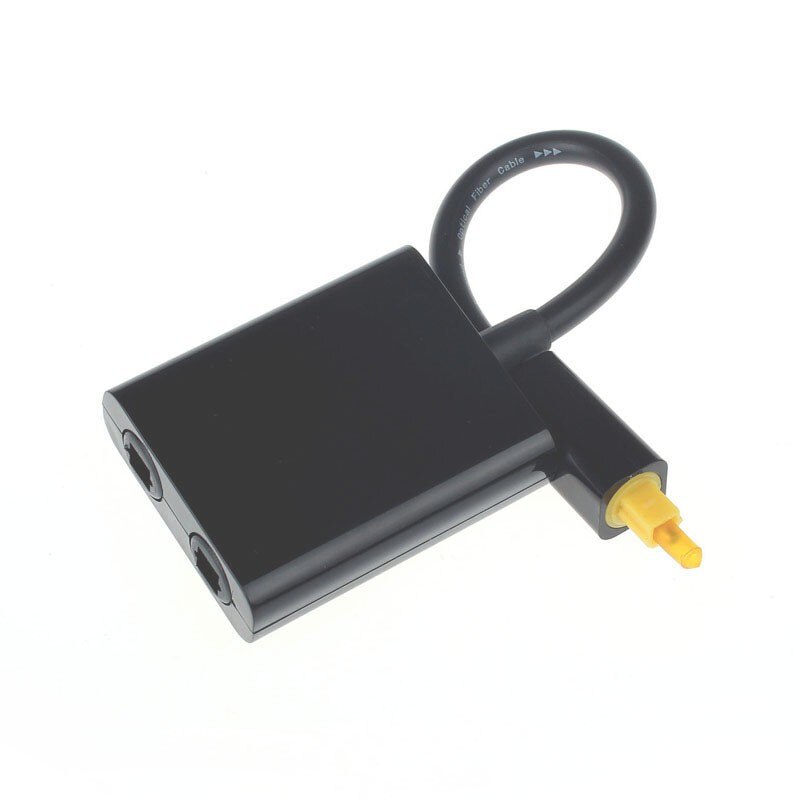 Digital spdif optisk audio splitter 2 -vejs toslink splitter adapter 1 indgang 2 udgang spdif optisk kabel splitter hub