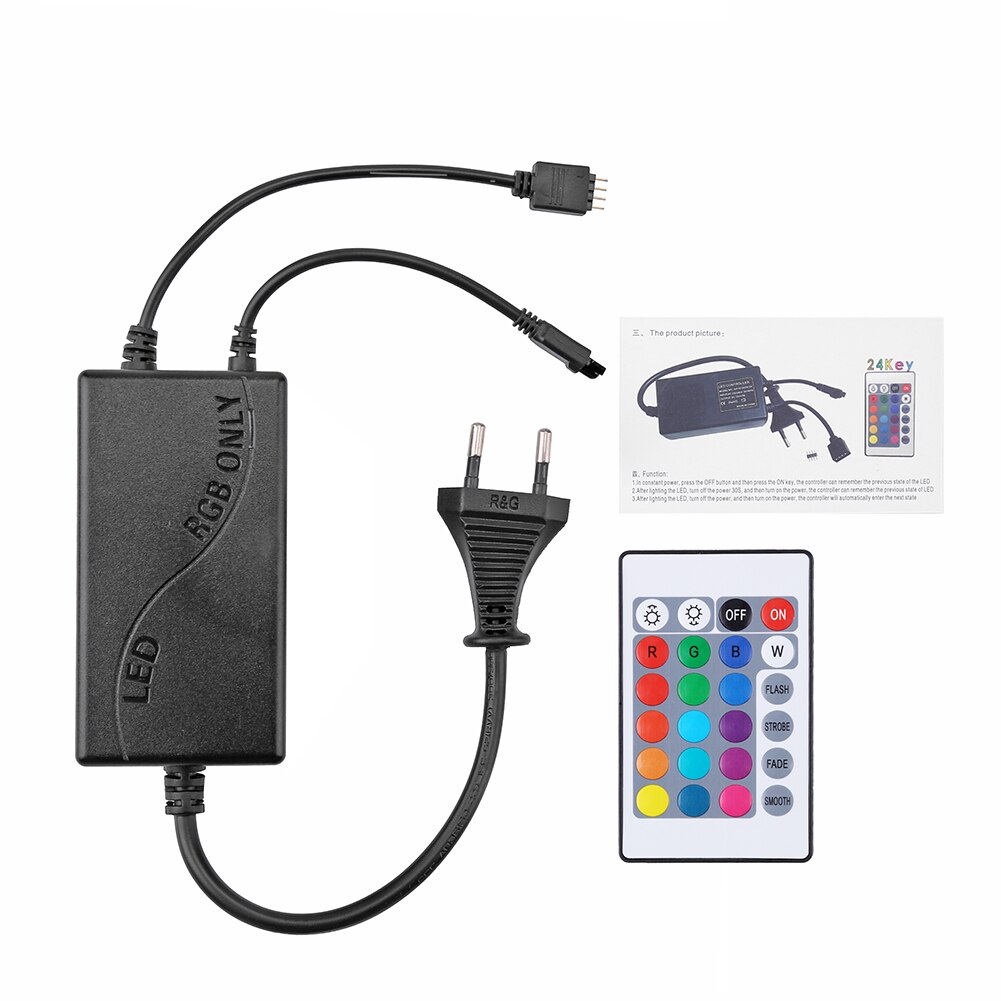12V 2A Wireless Controller RGB LED Controller mit 4 Pin 24 Tasten Fernbedienung Controller für Streifen Band Lichter Beleuchtung zubehör