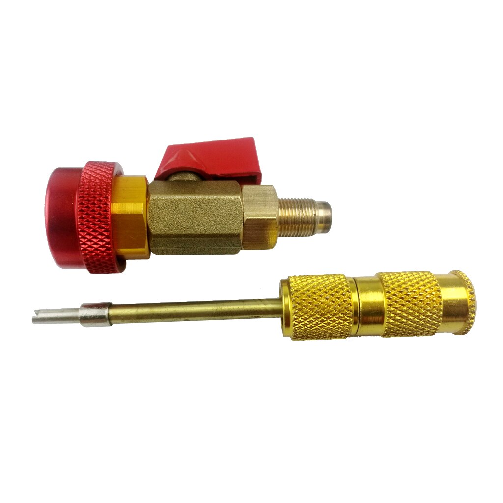 2PCS Car Truck Replacement Valve Core High Low Pressure Side Tool Red & Blue