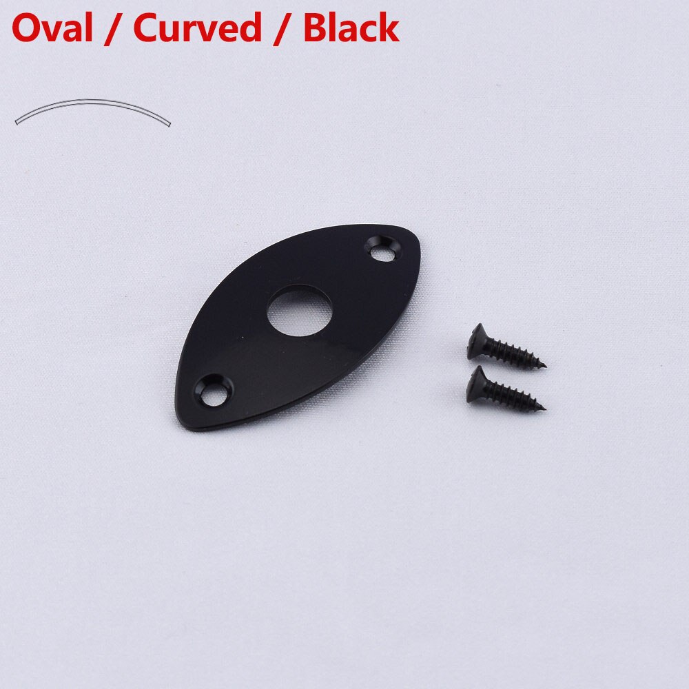 【Made in Japan by GOTOH】 Flat / Curved Stainless Steel Jack Plate For Electric Guitar Bass: OC-BK 1 Piece