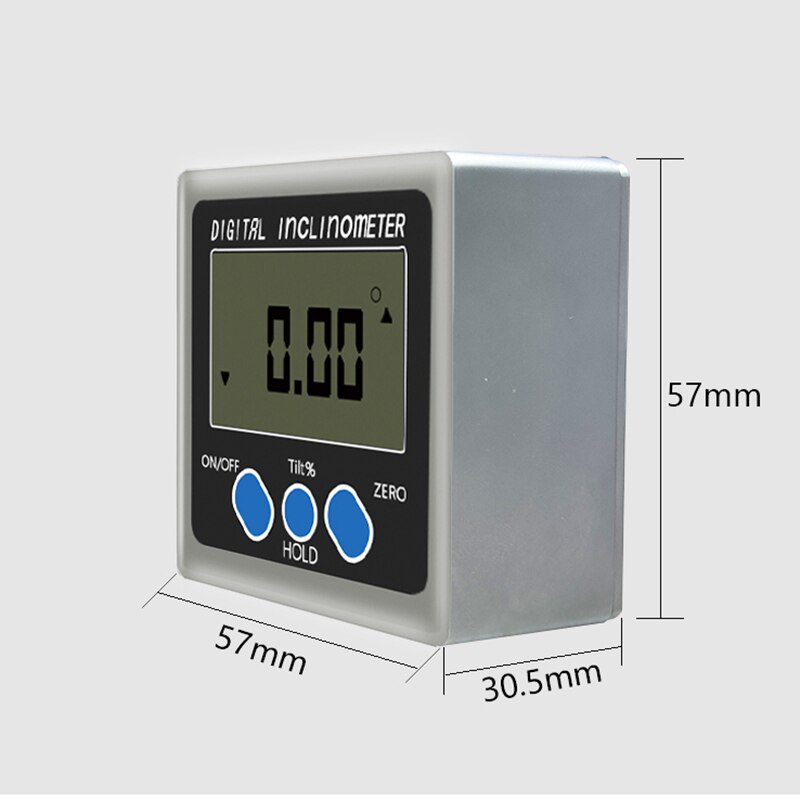 Digital Protractor Inclinometer 360 Degree LCD Display Angle Finder Gauge Level Angle Measurement