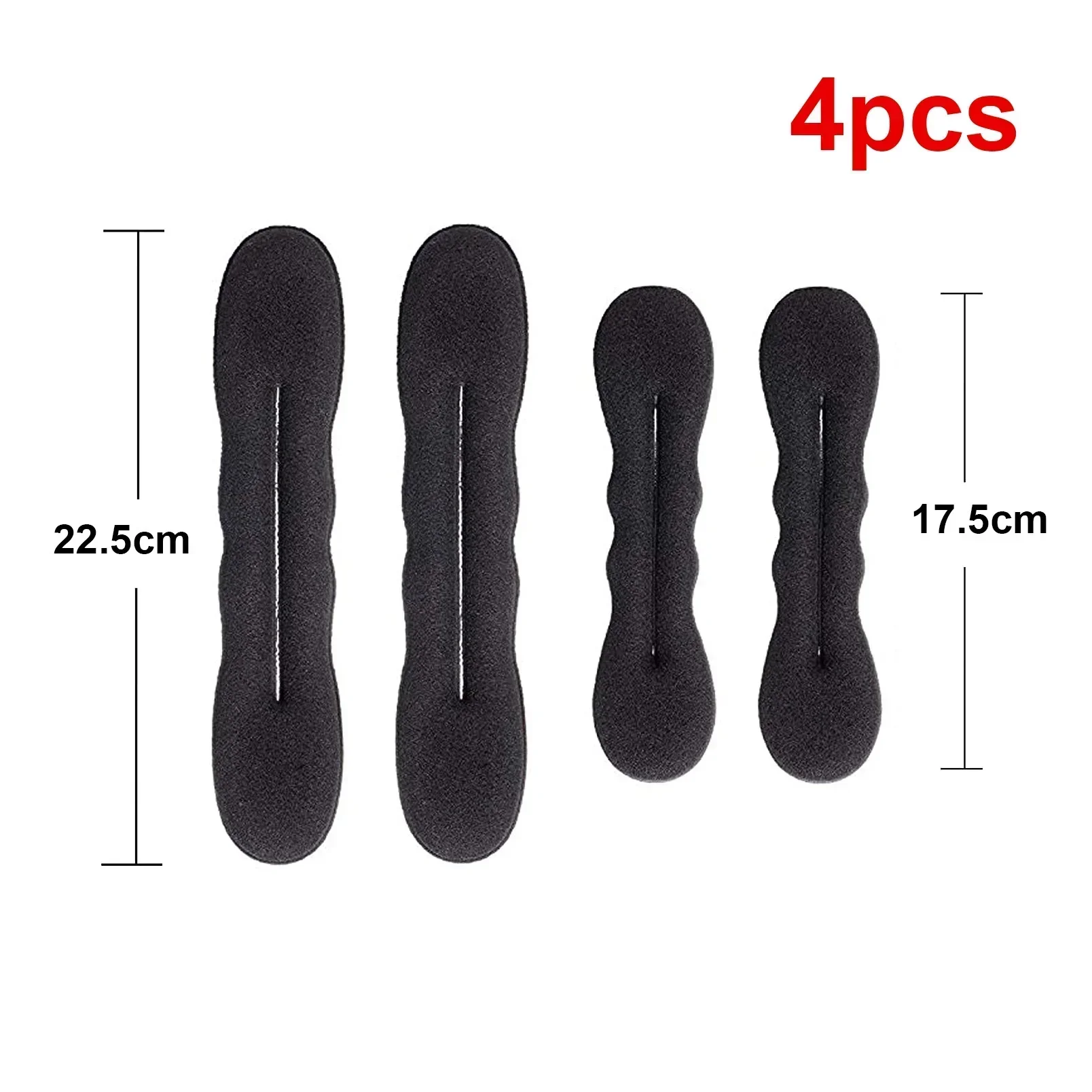 1/4 Uds. Rodillo de esponja suave para el cabello, herramienta de estilismo Twister, máquina para hacer moños negros, varita torcida para el cabello, rizador, estilo de cabello, banda de esponja mágica: Morado