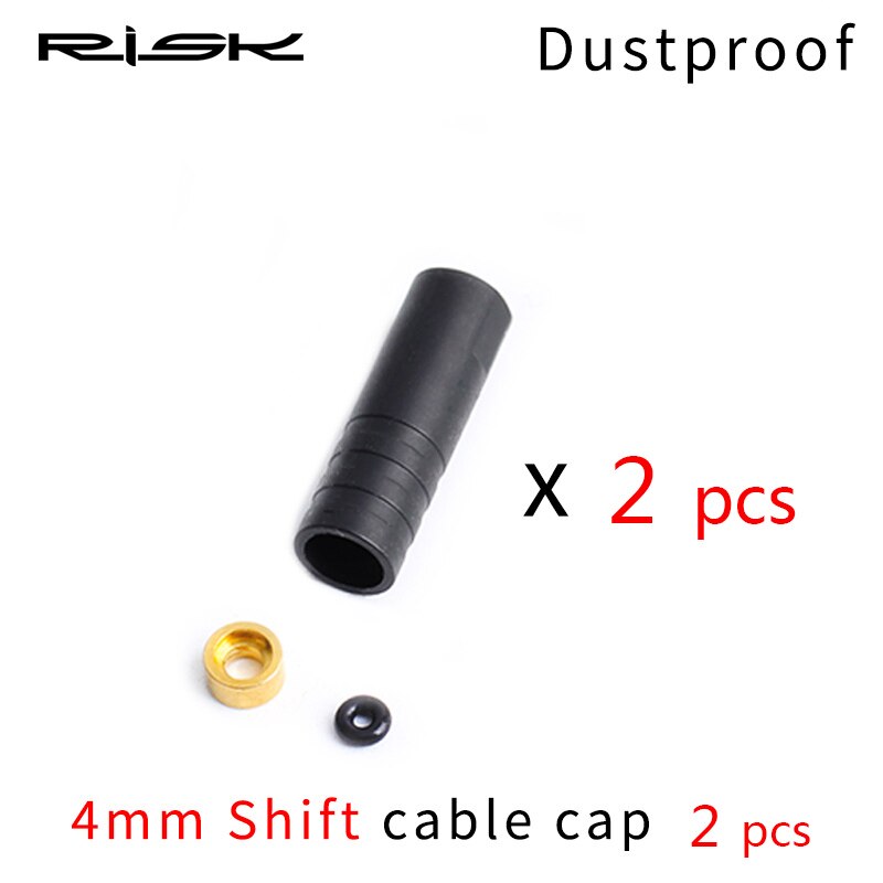 RISK 4/5mm Bicycle Brake Cable End Cap Dustproof Outer Cable Tube End Tip Cap For MTB Road Bike Shift Brake: Dustproof-Shift-2pc
