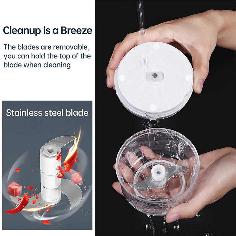 USB Portable Electric Blender for Kitchen Appliances Electric Ginger Carrot Garlic Vegetable Automatic Multifunction Blender