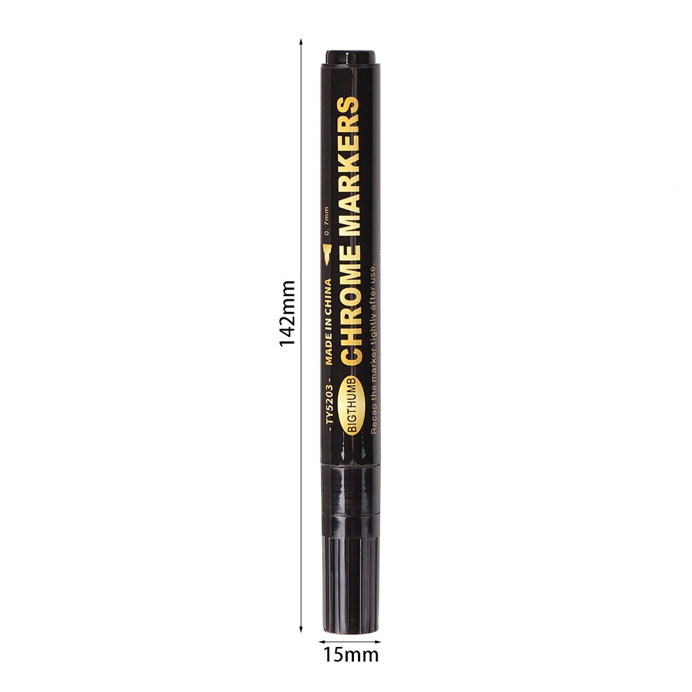 DIY Reflective Paint Pen Silver Art Liquid Mirror Chrome Marker Mirror Reflection Sign Pen Kids Paint Tool: C