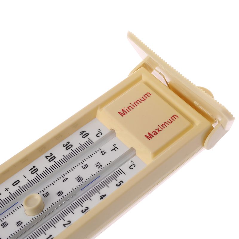 OOTDTY Maximum & Minimum Thermometer - Indoor Outdoor Garden Greenhouse Wall Temperature Monitor -40 to 50C / -40 to 120F
