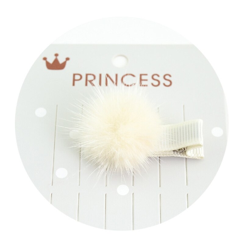 12 Pcs Koreanischen Fell Ball Pompon Haar Clip Pin Barrettes Headwear Für Baby Mädchen GXMB