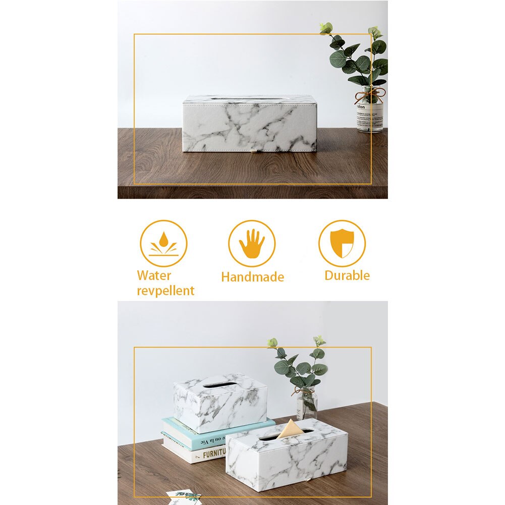 Tissue Doos Houder Marbling Inkt Lederen Servet Storage Case Rechthoekige Papier Case Voor Cosmetische Weefsels Desktop Opslag Rekken