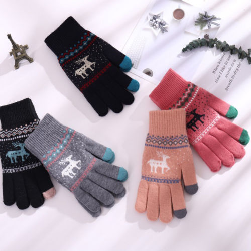 Vrouwen Winter Handschoenen Wol Warm Volledige Vinger Touch Screen Handschoenen