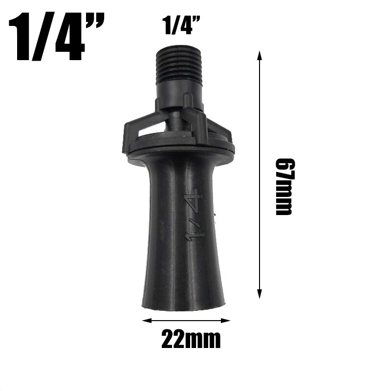 NuoNuoWell 1Pc Venturi Mixing Jet Nozzle Plastic Eductor Nozzle Flow Mixed For Plating Tanks Fertilizer Tank 1/4" 3/8" 1/2" 3/4": 1 of 4 inch S