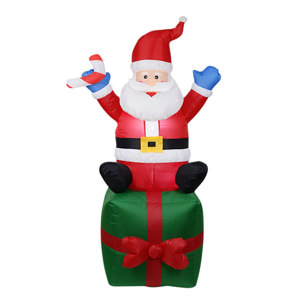 1.8m Inflatable Sitting Santa Claus Model Doll Christmas Suit Decoration Yard Prop for Xmas Year Navidad Ornament: Default Title